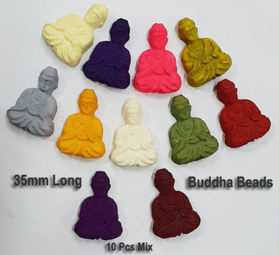 10 Pcs Pack Size about 35mm Resin Beads 10 Colors mixed