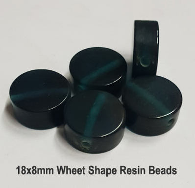10 Pcs Pack Size about 18x8mm Wheel Shape Resin Beads Limited Quantity
