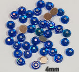 Blue 500 Pcs pack Round Acrylic stone for adornment Size mentioned on image