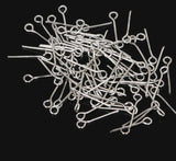 50 Grams Pack, Approx 000~000 Pcs in a Pack 18mm Small Size Silver eye pin (Loop pin) in 23 Gauge wire for
