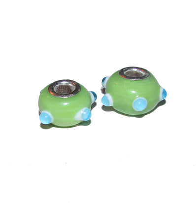 4 Pcs Pack, Large Hole Murano Lampwork Beads 14-16mm