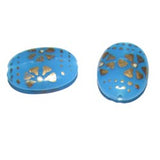 Size 23x17x7mm ,Handmade Ethnic Indian trade hand brushed painted beads. fast beads, Sold by Per pair