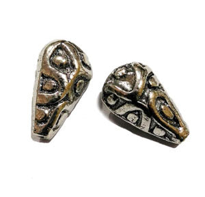 10 Pcs Pack, Approx Size 32x17mm,Aluminum Metal Beads, Antiqued, Light Weight for Tribal Jewellery