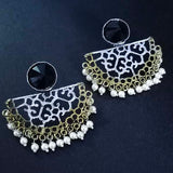 40x45 Dual Tone Earrings (Handmade) Alluring designs, Brass work,sold by per pair pack (limited Edition)