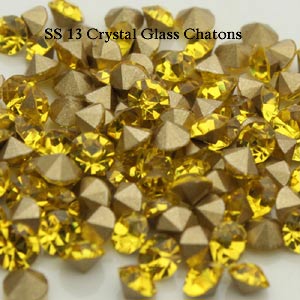 3.3mm, Flatback Chatons, Glass Rhinestone, Sold Per Pack of 144 Pcs, Size SS-13