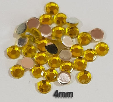 500 Pcs pack Round Acrylic stone for adornment Size mentioned on image