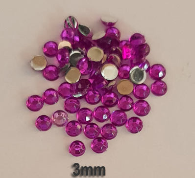 500 Pcs pack Round Acrylic stone for adornment Size mentioned on image