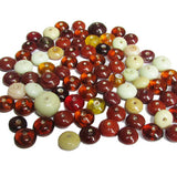 7x11 to 8x12mm Size,Roundel Brown Beige combo mixed glass beads, sold by 250 Grams Pkg. About 600 pcs in a kilo