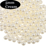 5 mm Cream Color High Quality Acrylic Pearl flux Beads for Jewelry and Craft,sold by 50 gram Pack,about 750-800 Beads For Bulk quantity order Get special Rate