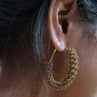 Traditional Marriage Party Bridal Earring Bold Large and Heavy Eye Catching