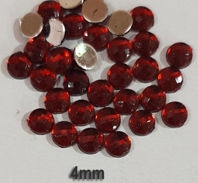 500 Pcs pack Round Acrylic stone for adornment Size mentioned on image