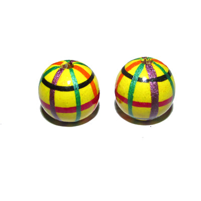 10/Pcs Pack 15mm size painted wood beads