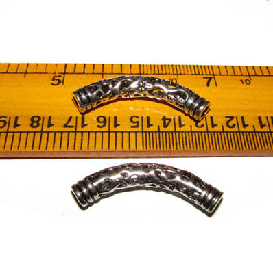 2 pcs. Pkg. Tibetan Metal Arch Pipe and Pipe beads, make beautiful jewellery