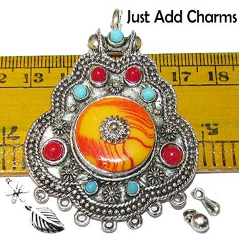 Size Scale Ethnic Nepali Pendant, Sold by Per Piece