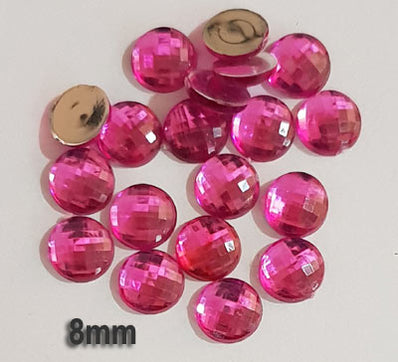 500 Pcs pack Round Acrylic stone for adornment Size mentioned on image