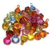 14x18mm Mix Assortment Acrylic Transparent Bead Charm Sold Per Pack of 100 Grams