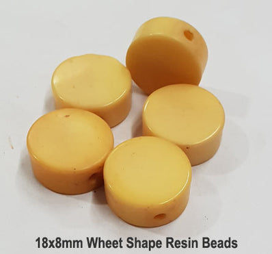 10 Pcs Pack Size about 18x8mm Wheel Shape Resin Beads Limited Quantity