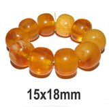 10 Pcs Pack Size about 15x18mm,Round, Resin Beads, Amber Color,