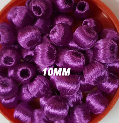 Hand Woven Silk Beads, Sold Per Pack of 20 Pcs