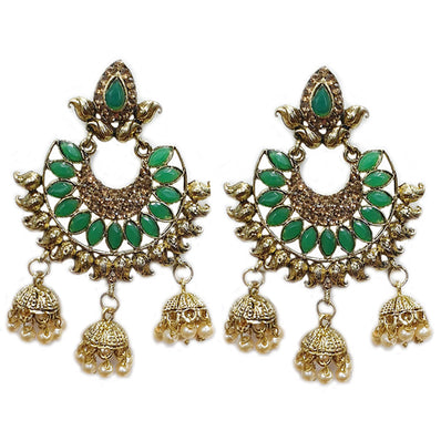Traditional Marriage Party Bridal Earring Bold Large and Heavy Eye Catching
