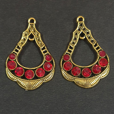 42x28mm, Antique Hoop Chandbali Earrings This beautiful pair of chandbalis with delicate filigree work enameled  stones