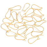 20 Pair Pack'  (40 Pieces) 25 mm' Kidney Back Ear Wire Gold Plated