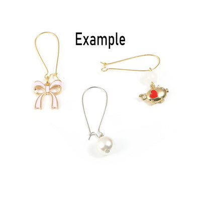 20 Pair Pack 40 Pieces Medium Size Gold ' Kidney Back Ear Wire, Gold