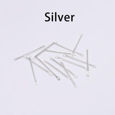 50pcs/lot 25 mm Long Double Cylinder Bar Earrings Connecting For Jewelry Making Earring Findings DIY Ear Jewelry Supplies