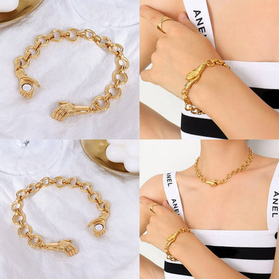 4 PIECES PACK SHAPE STRONG MAGNETIC CLASPS FIT BRACELET END CLASP CONNECTOR DIY FRIEND COUPLE BANGLE BRACELET JEWELRY MAKING