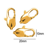5 Pcs Large Size Lobster Clasps high quality Gold Plated