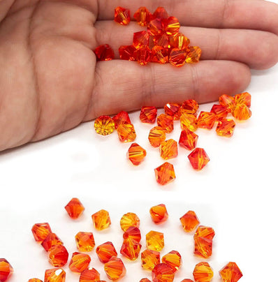 500 beads loose biCone Crystal 4mm Bi-Cone Crystal Glass Beads