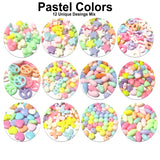 Pastel Color Combo Beads 12 Unique designs Sold Per Box Packing