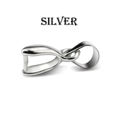 5 Pieces Pack' Pinch bail Silver Jewelry making findings