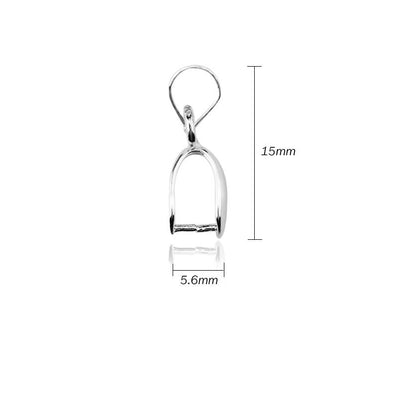 5 Pcs Pkg. Gold Pinch bails findings for jewelry making