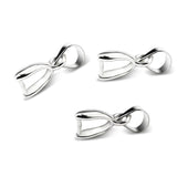5 PCS PKG. Silver PINCH BAILS FINDINGS FOR JEWELRY MAKING