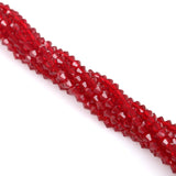 500 Beads Red Crystal 4mm Crystal Bicone faceted glass beads