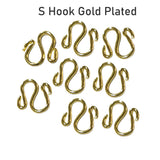 20/Pcs Pkg., Gold Plated S hook, clasps lock for jewelry making