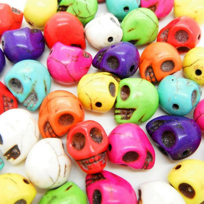 50/Pcs Pkg. Resin Skull Beads for Jewellery Making in size about 11mm