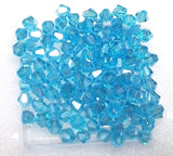 500 Beads loose turquoise blue Bi-Cone Crystal 4mm Crystal bicone faceted glass beads