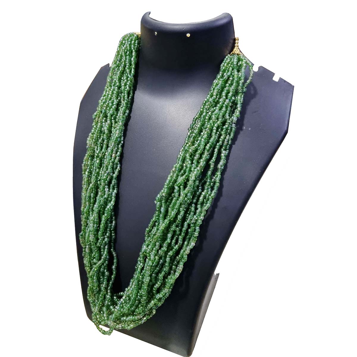 Glass bead necklace-MW621-6 - Tejas Jewellery